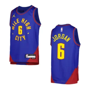 2022-23 Denver Nuggets Youth Statement Edition DeAndre Jordan Blue Jersey - 49Native