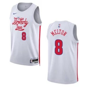 De'Anthony Melton City Edition Philadelphia 76ers 2022-23 White Swingman Jersey - 49Native