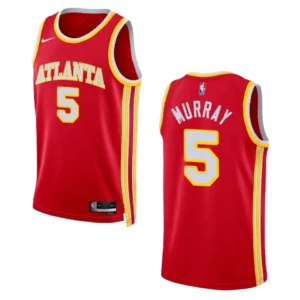 Atlanta Hawks Dejounte Murray 2022-23 Icon Edition Red Swingman Jersey - 49Native