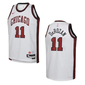2022-23 Chicago Bulls Youth City Edition Demar Derozan White Jersey - 49Native