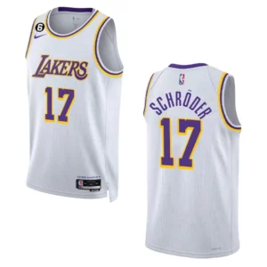 Dennis Schroder Association Edition Los Angeles Lakers 2022-23 White Swingman Jersey - 49Native