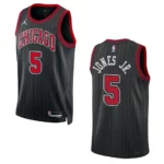 Chicago Bulls Derrick Jones Jr. 2022-23 Statement Edition Black Swingman Jersey - 49Native