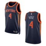 Derrick Rose Statement Edition New York Knicks 2022-23 Black Swingman Jersey - 49Native