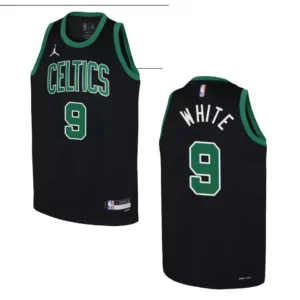 2022-23 Boston Celtics Youth Statement Edition Derrick White Black Jersey - 49Native