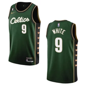 Boston Celtics Derrick White 2022-23 City Edition Dark Green Swingman Jersey - 49Native