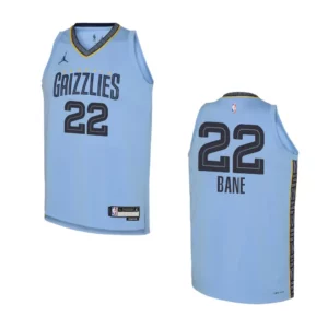 2022-23 Memphis Grizzlies Youth Statement Edition Desmond Bane Light Blue Jersey - 49Native
