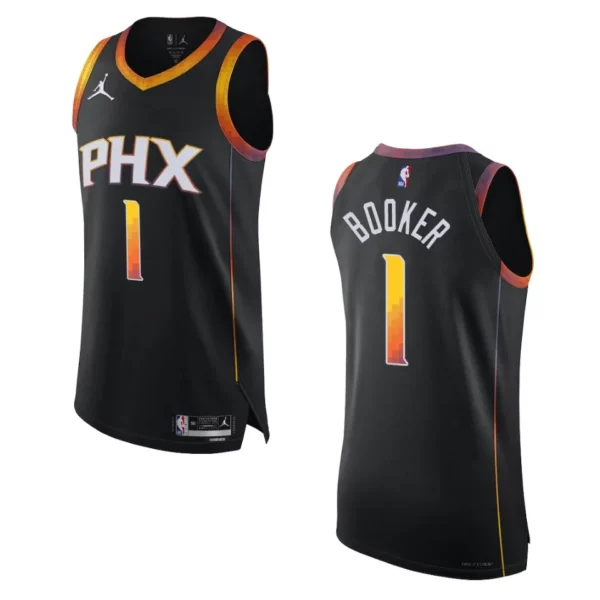 Phoenix Suns Devin Booker 2022-23 Statement Edition Black Jersey - 49Native