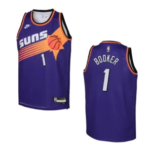 Youth Phoenix Suns 2022-23 Classic Edition Devin Booker Purple Jersey - 49Native