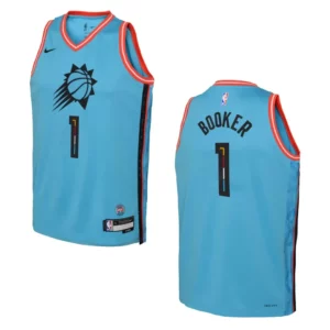 Phoenix Suns 2022-23 City Edition Youth Devin Booker Turquoise Jersey - 49Native