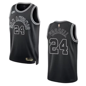 San Antonio Spurs 2022-23 Classic Edition Devin Vassell Black Jersey 50th Season - 49Native