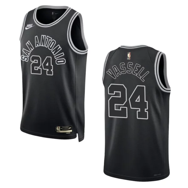 San Antonio Spurs 2022-23 Classic Edition Devin Vassell Black Jersey 50th Season - 49Native
