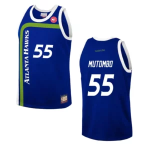 Dikembe Mutombo Atlanta Hawks Fashion Hardwood Classics Jersey Blue - 49Native