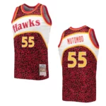 Dikembe Mutombo Atlanta Hawks Wildlife Hardwood Classics Jersey Red - 49Native