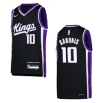 2023-24 Sacramento Kings Youth Icon Edition Domantas Sabonis Black Jersey - 49Native