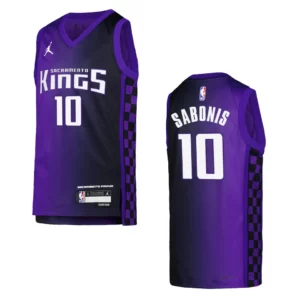 2023-24 Sacramento Kings Youth Statement Edition Domantas Sabonis Purple Jersey - 49Native