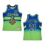 Dominique Wilkins Atlanta Hawks Reload 2.0 Hardwood Classics Jersey Blue - 49Native