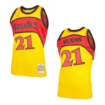 Dominique Wilkins Atlanta Hawks Reload 2.0 Hardwood Classics Jersey Yellow - 49Native