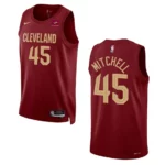 Cleveland Cavaliers Donovan Mitchell Swingman Wine 2022-23 Icon Edition Jersey - 49Native