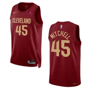 Cleveland Cavaliers Donovan Mitchell Swingman Wine 2022-23 Icon Edition Jersey - 49Native