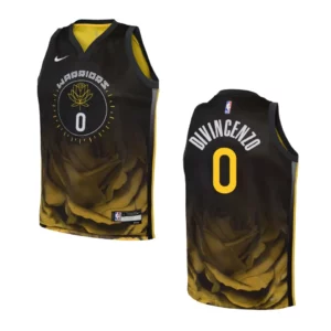 Youth Golden State Warriors 2022-23 City Edition Donte DiVincenzo Black Jersey - 49Native