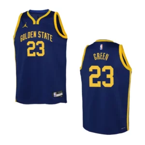 2022-23 Golden State Warriors Youth Statement Edition Draymond Green Navy Jersey - 49Native