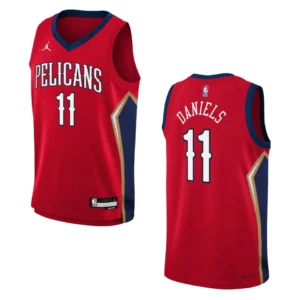2022-23 New Orleans Pelicans Youth Statement Edition Dyson Daniels Red Jersey - 49Native