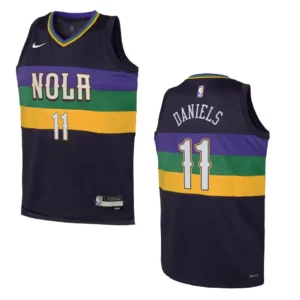 New Orleans Pelicans 2022-23 City Edition Youth Dyson Daniels Purple Jersey - 49Native