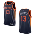 Evan Fournier Statement Edition New York Knicks 2022-23 Black Swingman Jersey - 49Native