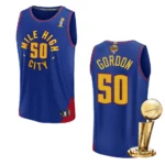 Denver Nuggets 2023 NBA Finals Champions Aaron Gordon Fastbreak Player Blue Jersey - 49Native