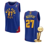 Denver Nuggets 2023 NBA Finals Champions Jamal Murray Fastbreak Player Blue Jersey - 49Native
