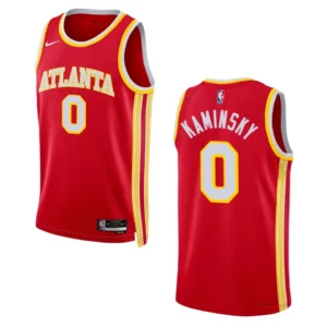 Atlanta Hawks Frank Kaminsky 2022-23 Icon Edition Red Swingman Jersey - 49Native