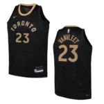 Youth Toronto Raptors 2022-23 City Edition Fred VanVleet Black Jersey - 49Native