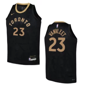 Youth Toronto Raptors 2022-23 City Edition Fred VanVleet Black Jersey - 49Native