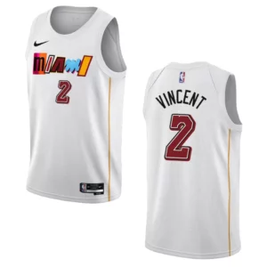 Gabe Vincent City Edition Miami Heat 2022-23 White Swingman Jersey - 49Native