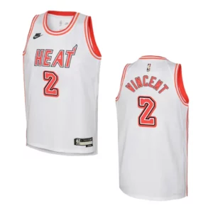 2022-23 Miami Heat Youth Classic Edition Gabe Vincent White Jersey - 49Native