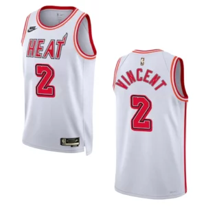 Miami Heat 2022-23 Classic Edition Gabe Vincent White Jersey 35th Anniversary - 49Native