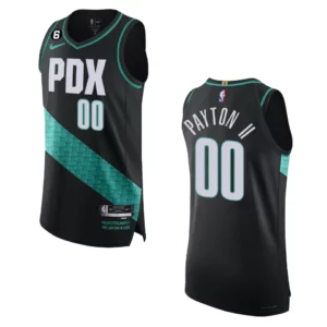 Portland Trail Blazers Gary Payton II 2022-23 City Edition Black Jersey - 49Native