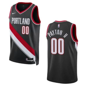 Portland Trail Blazers Gary Payton II 2022-23 Icon Edition Black Swingman Jersey - 49Native