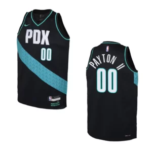 Portland Trail Blazers 2022-23 City Edition Youth Gary Payton II Black Jersey - 49Native