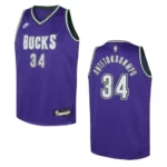 2022-23 Milwaukee Bucks Youth Classic Edition Giannis Antetokounmpo Purple Jersey - 49Native