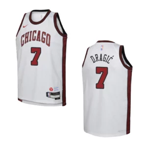 2022-23 Chicago Bulls Youth City Edition Goran Dragic White Jersey - 49Native