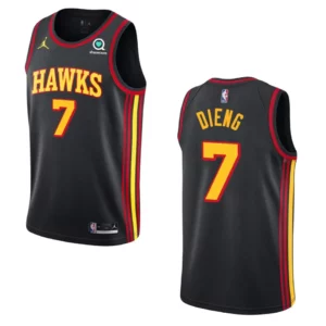 Atlanta Hawks Gorgui Dieng Statement Edition Jersey Black - 49Native