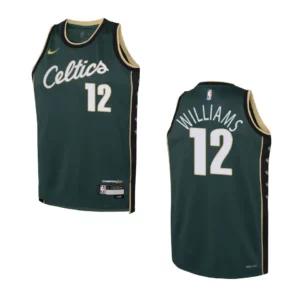 Boston Celtics 2022-23 City Edition Youth Grant Williams Green Jersey - 49Native