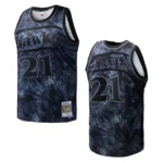 Hardwood Classics Dominique Wilkins Atlanta Hawks 1986-87 Black Tie-Dye Jersey - 49Native
