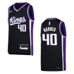 2023-24 Sacramento Kings Youth Icon Edition Harrison Barnes Black Jersey - 49Native