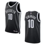 2022-23 Icon Edition Brooklyn Nets Ben Simmons Black Swingman Jersey - 49Native