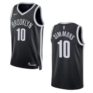 2022-23 Icon Edition Brooklyn Nets Ben Simmons Black Swingman Jersey - 49Native