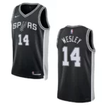 2022-23 Icon Edition San Antonio Spurs Blake Wesley Black Swingman Jersey - 49Native