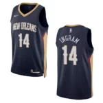 2022-23 Icon Edition New Orleans Pelicans Brandon Ingram Navy Swingman Jersey - 49Native
