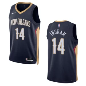 2022-23 Icon Edition New Orleans Pelicans Brandon Ingram Navy Swingman Jersey - 49Native